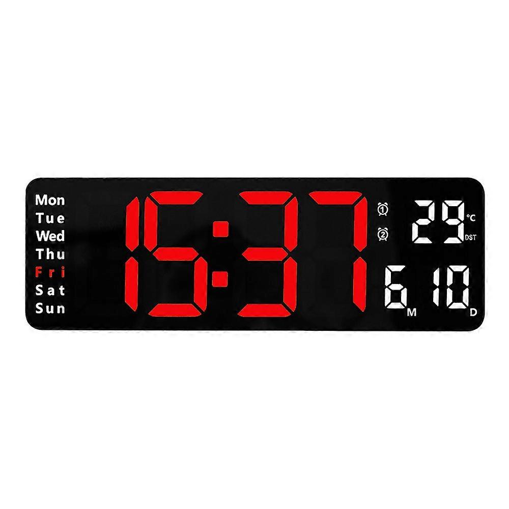 Date And Temperature WeekLarge Display Digital Clock With Time Style3