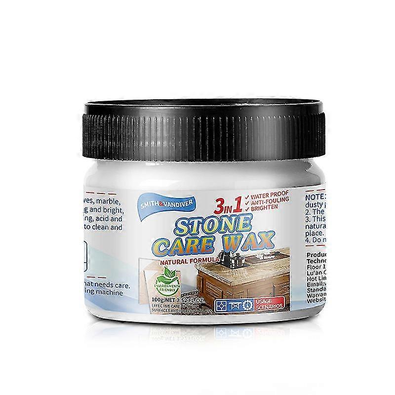 Stone Maintenance Polishing Wax, with Sponge Granite Polishing Compound, Marble Scratch Remover and Polish, Granite Countertop Cleaner, Stone Polishin