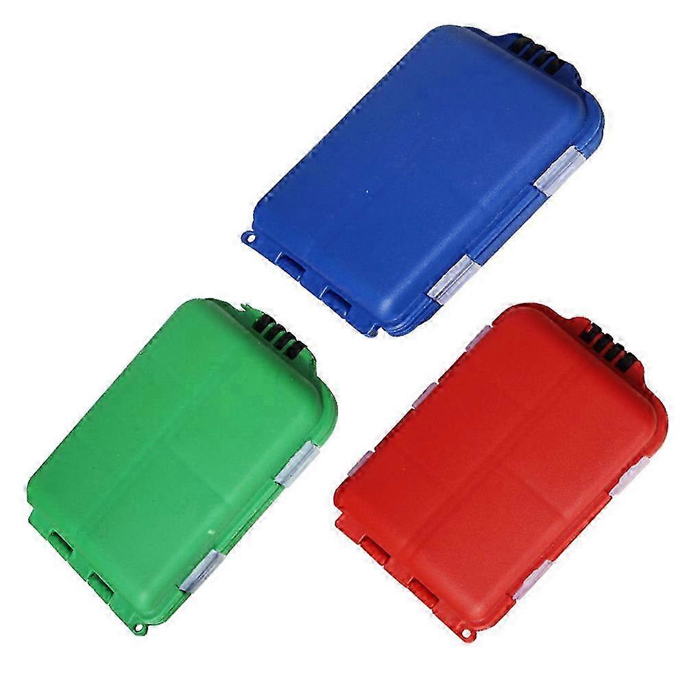 3pcs Portable Waterproof Fishing Tackle Boxes Compartments Storage Case