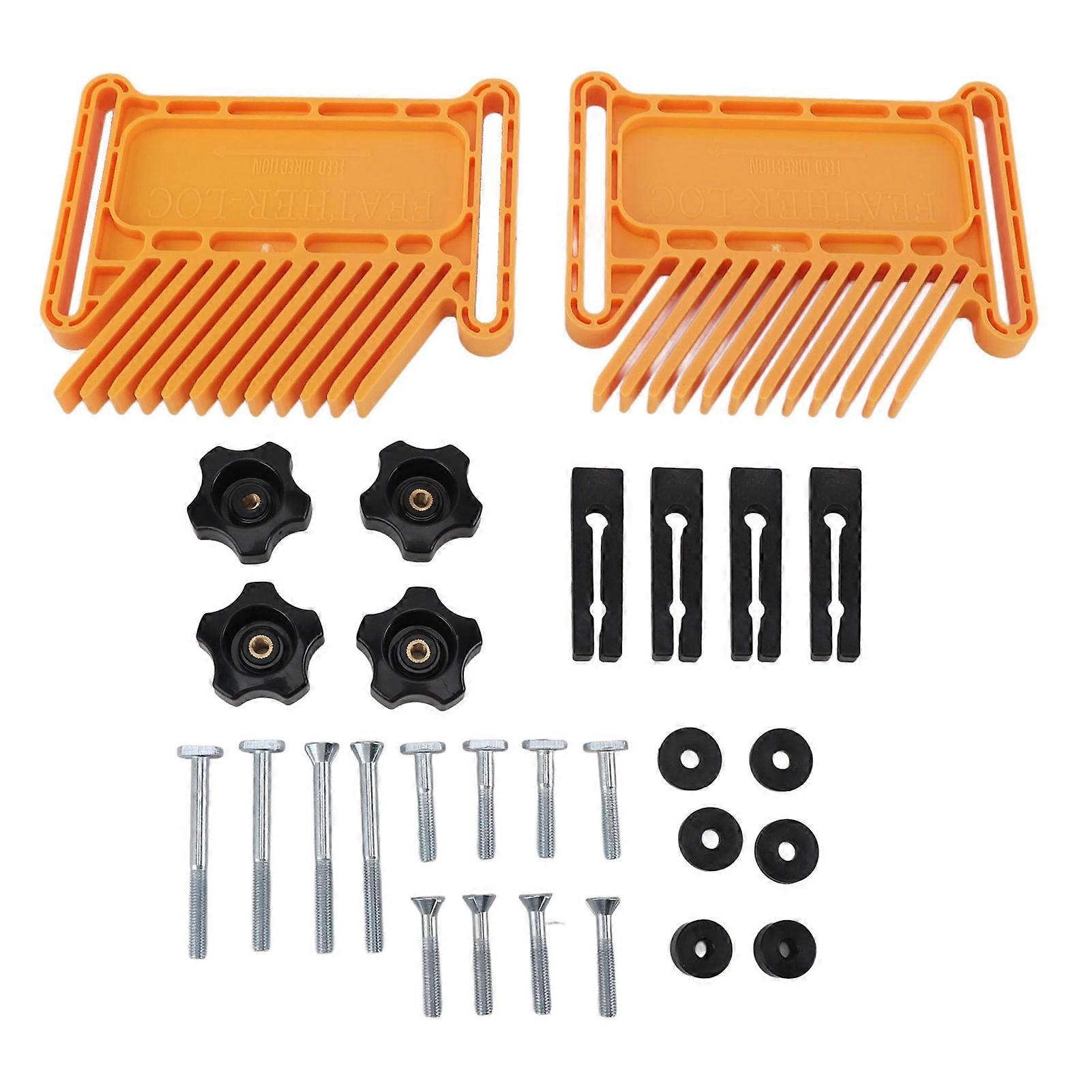 Featherboard Adjustable Woodworking Tools Safety Device Stackable Feather Board for Table Saws Router Tables Band Saws Wheat(YMCAT)