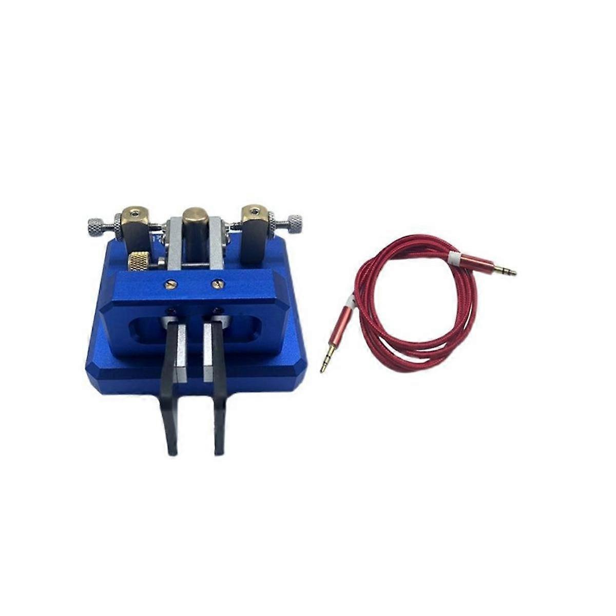 Automatic Morse Dual-Paddle Telegraph Key CW Key for Ham Radio Users for Amateur HAM RADIO CW Paddle Key Amateur Blue