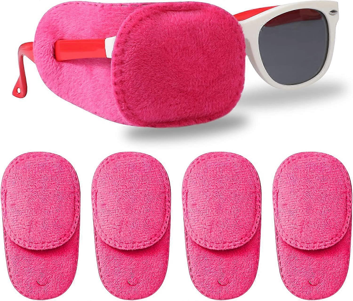 4 pieces child eye patch, medical eye patch For amblyopia orthoptist adults and children, covers Glasses Eye Patches, Amblyopia eye training pink eye