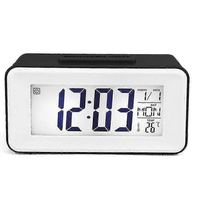 Snooze Electronic Desktop Alarm Clock Backlight Digital Light Black