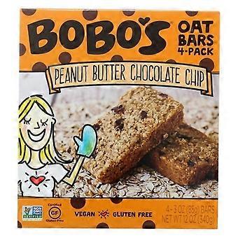 Bobo's Oat Bars Wegańskie bezglutenowe batony owsiane z masłem orzechowym i kawałkami czekolady, 4 sztuki (opakowanie 6 szt.)