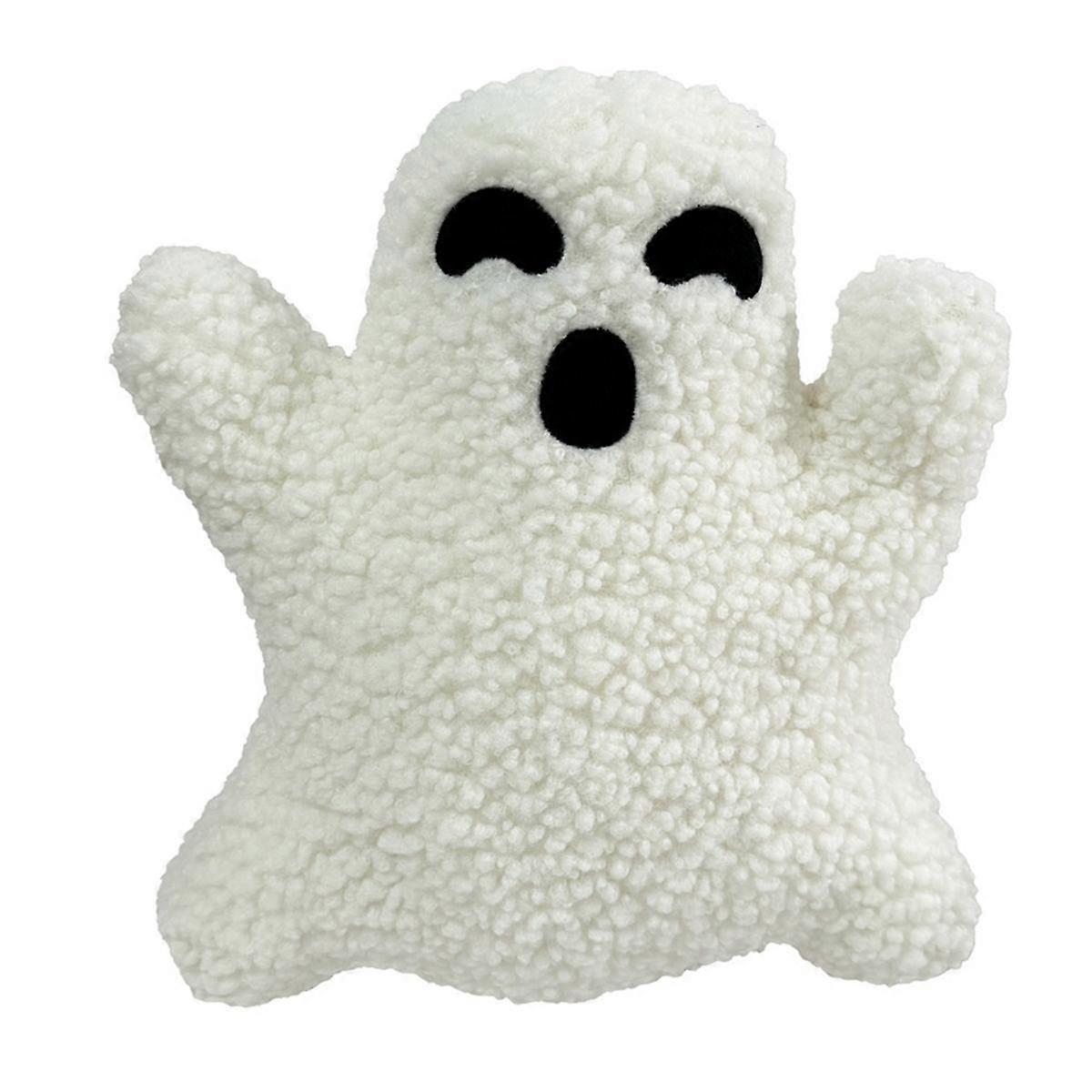 Ghost Pillow Halloween Lovely Halloween Pillow Halloween Decorative Cushion Cute Ghost-Shaped Flannel Pillow 30cm