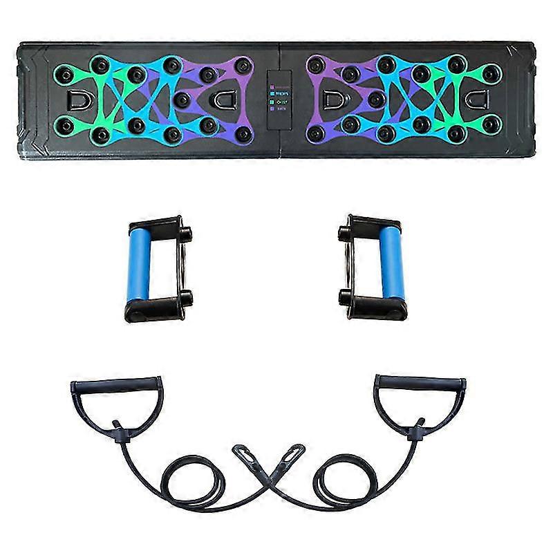 Push Up Board, Muscle Strength Training Push-up Stand Board and Resistance Bands