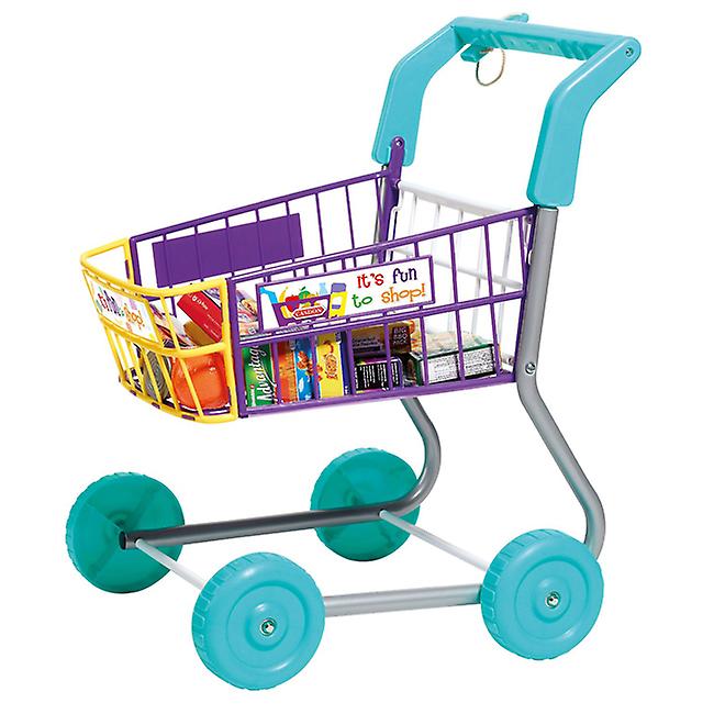 Toy Grocery Shopping Cart - Includes Play Food