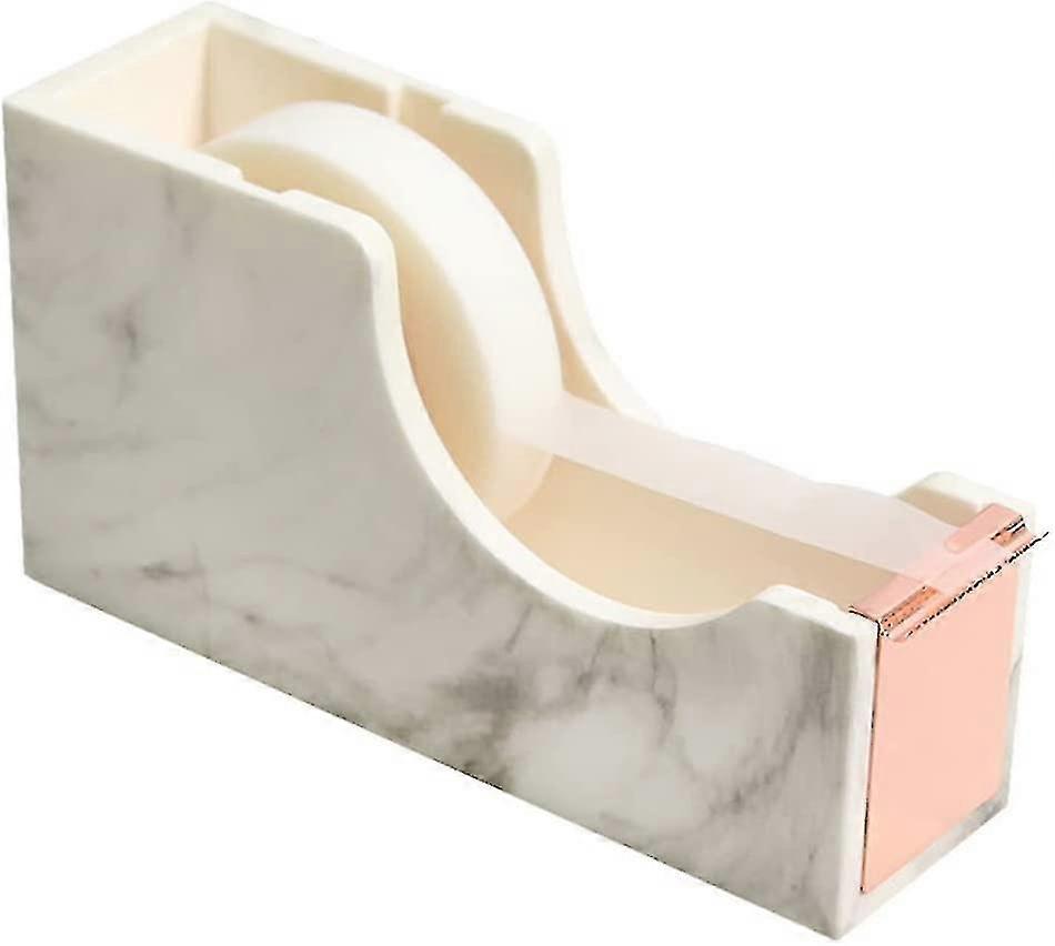 مكتب الشريط موزع الذهب روز الذهب المعدن الأساسية الرخام الأبيض الملمس مكتب اللوازم 1 بوصة (ارتفع الذهب