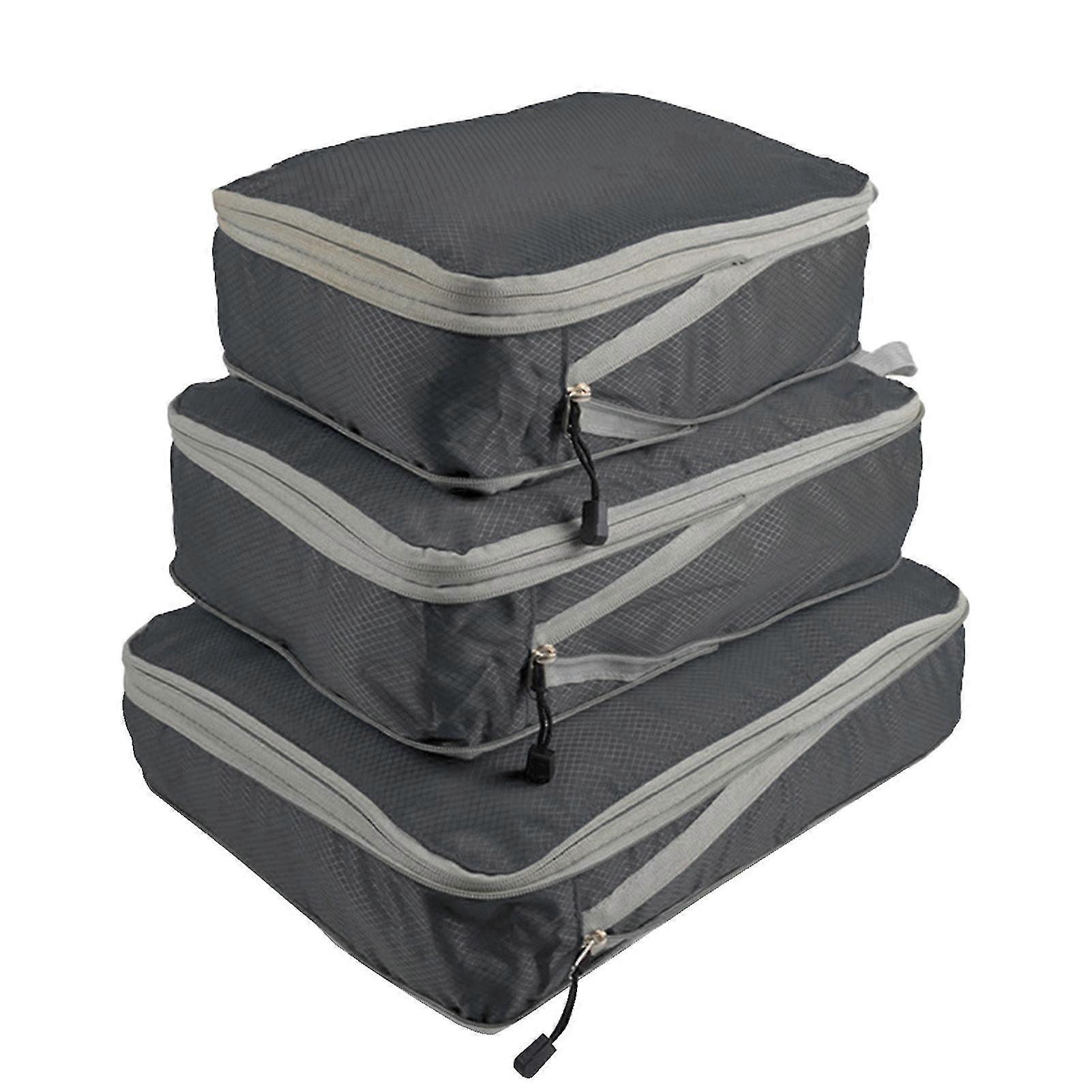 Luggage Storage Bag Multi-functional Packing Cubes For Travel 3pcs Travel Cubes Set Foldable Suitcase Organizer