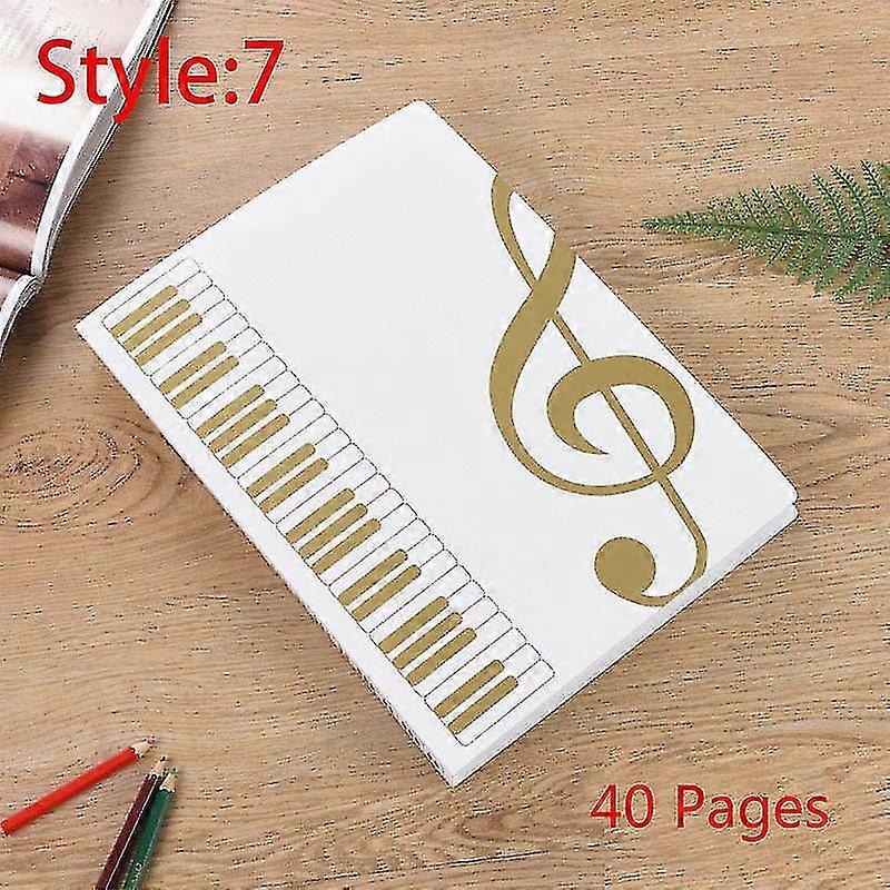 High Quality Plastic Material Waterproof A4 40/80 Pages Piano Music Score Sheet Document Folder Storage Organizer