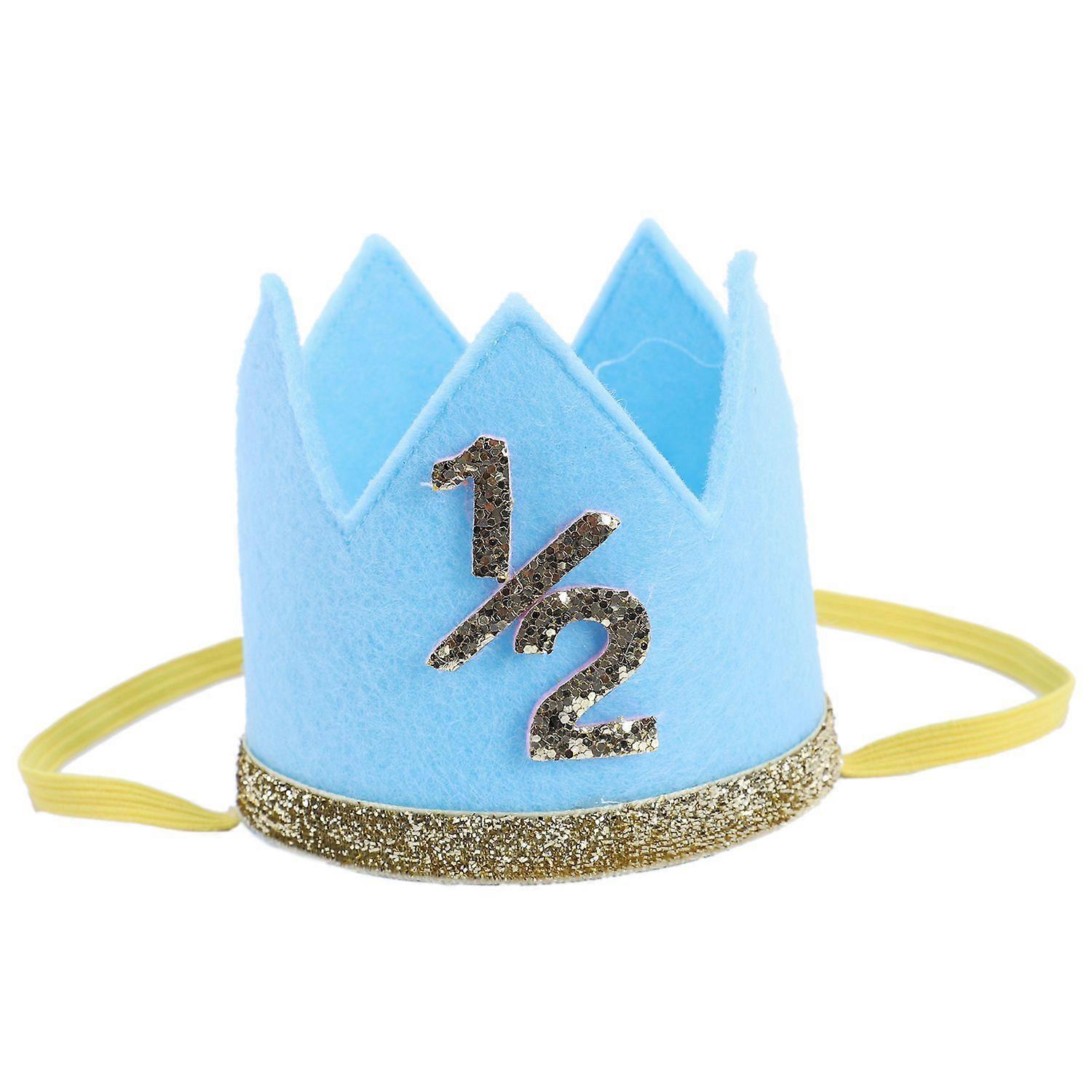 Newborn Infant Toddler Baby Girl Boy Half 1/2 First Second Third Birthday Crown Party Cake Smash He