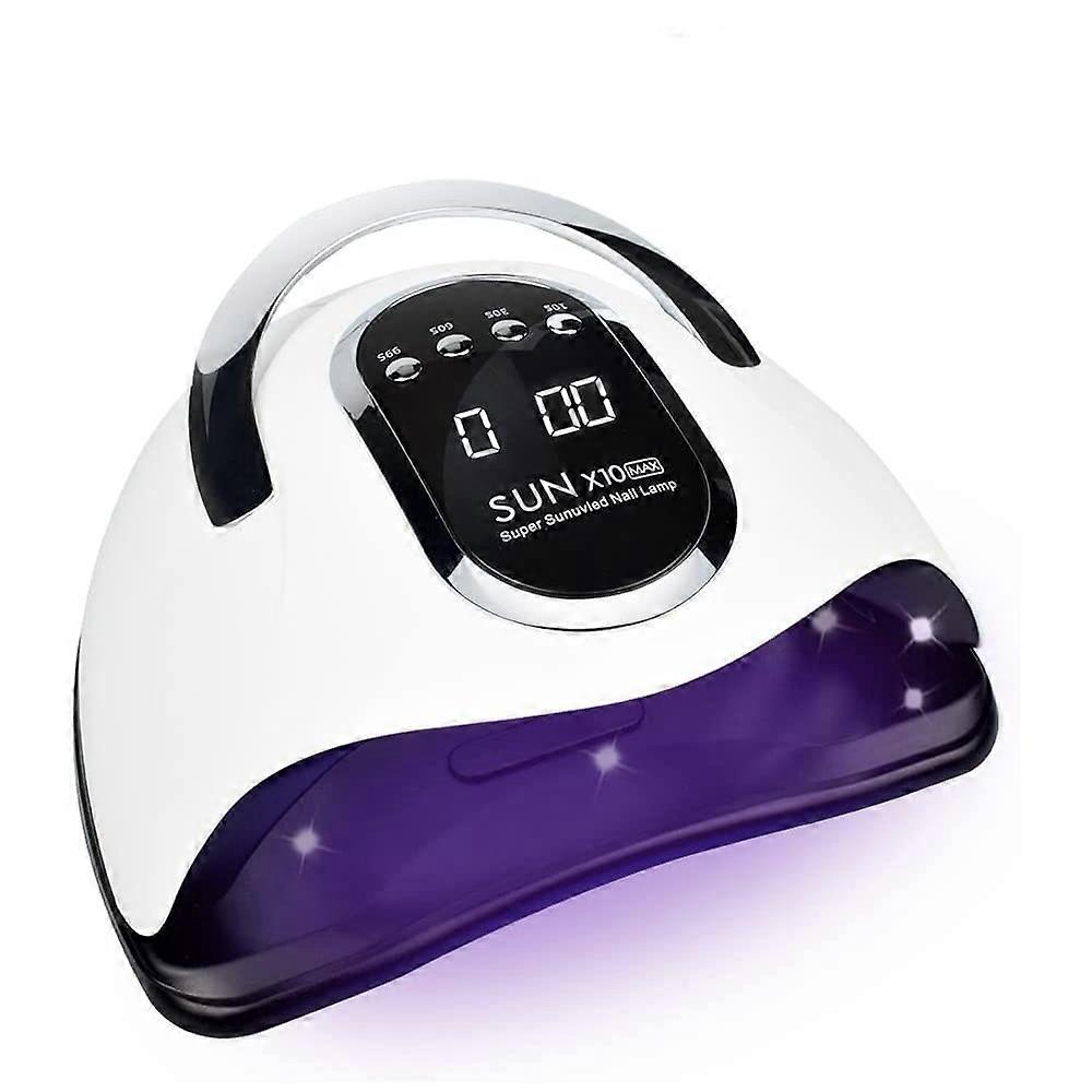 Quick-drying 280W UV LED Nail Lamp with 66 LED Auto Sensor, Portable Handle, 4 Timer Settings, Larger Space