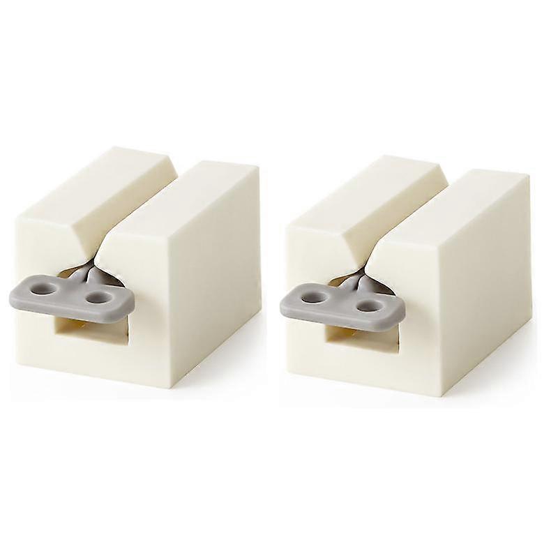 2-Pack Roller Tube Toothpaste Squeezer Multifunctional Manual Rotary Toothpaste Holder Saves Toothpaste white