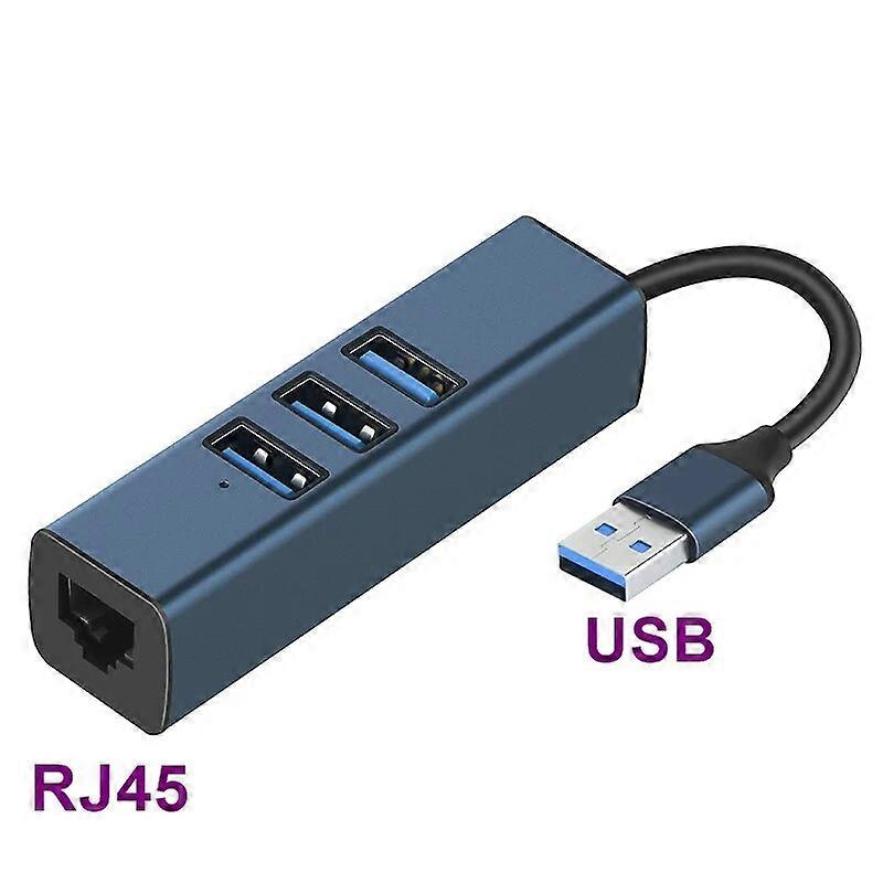 Aluminum USB C HUB 3.0 Type C to RJ45 4 Port Multi Splitter Adapter OTG Converter For Phone Samsung Notebook Macbook Ipad PC