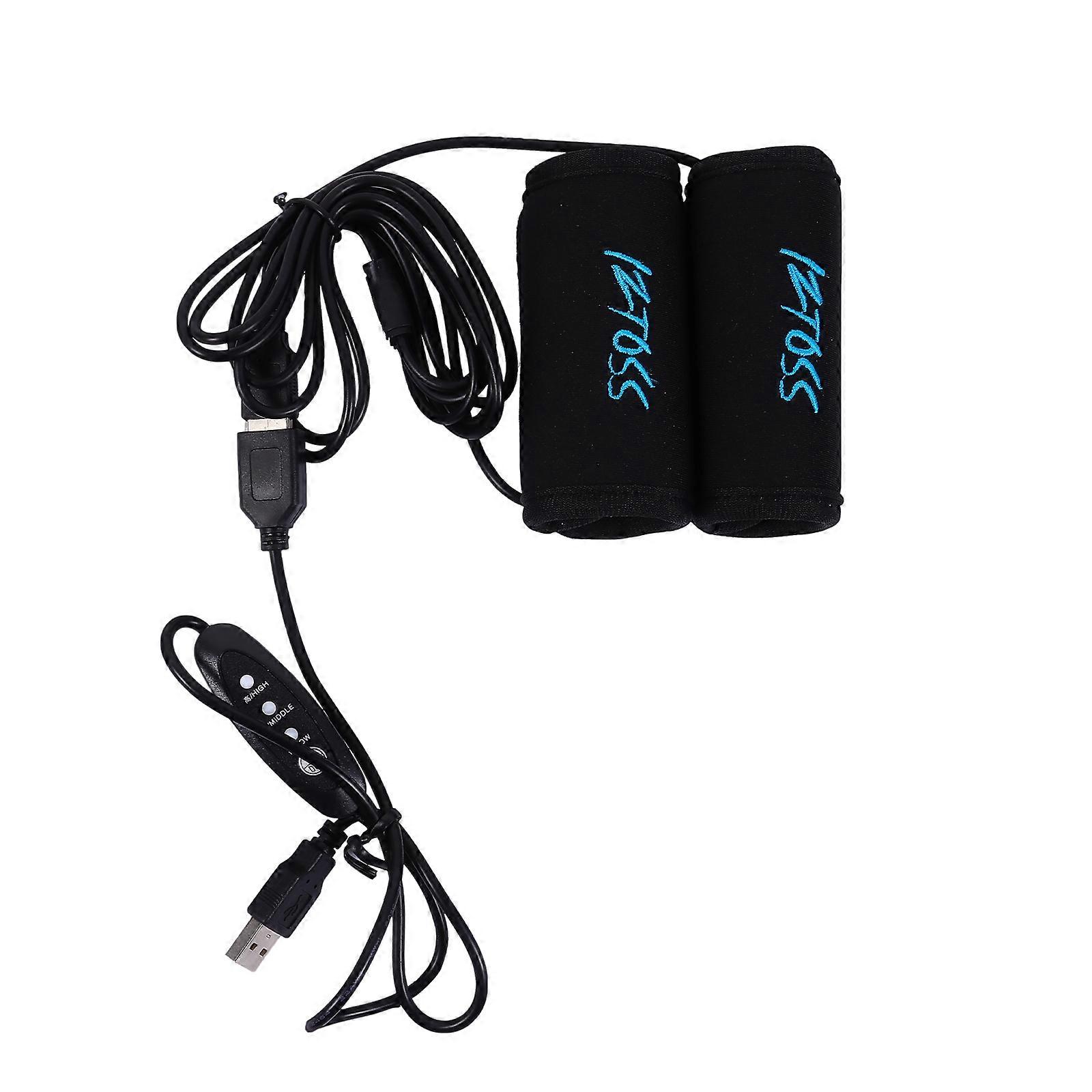 Motorcycle Heated Grip USB Wired Temp Control Handlebar Hand Warmer Pad