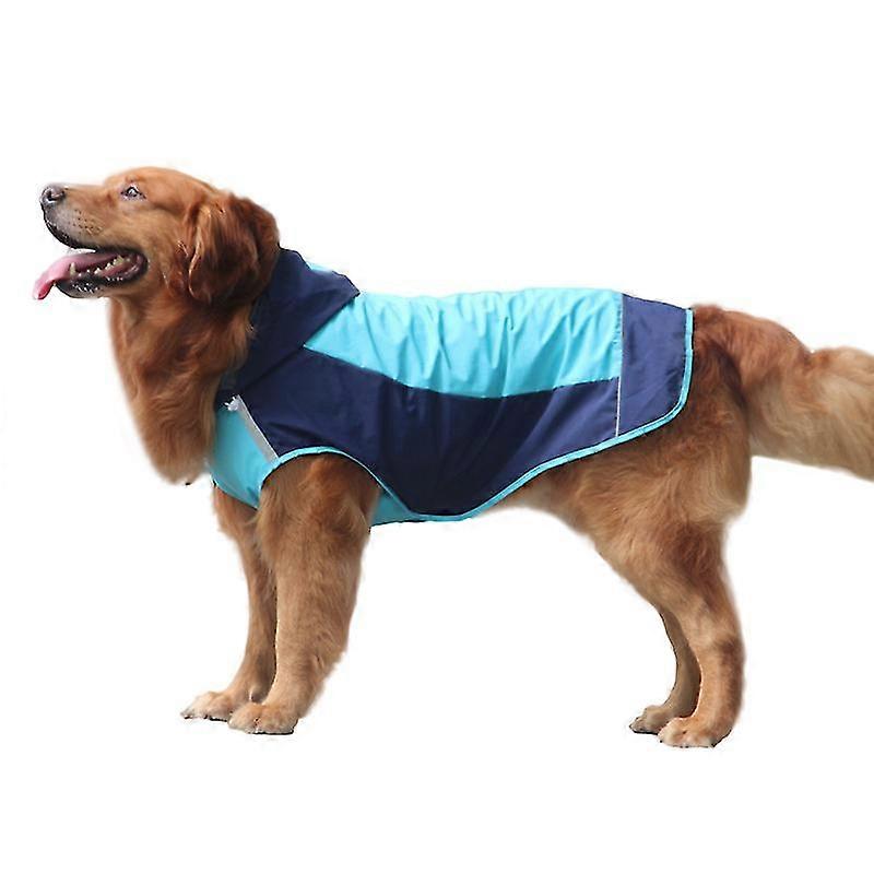 Dog Raincoat Waterproof Coats For Medium and Large Dogs Rain Jacket Breathable Rain Poncho Hooded Rainwear
