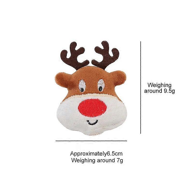 3PCS Santa Elk Gingerbread Man Plush Catnip Toy Cute Soft Comfortable Pet Suppplies Accessories Christmas Cat Self-excited Toy