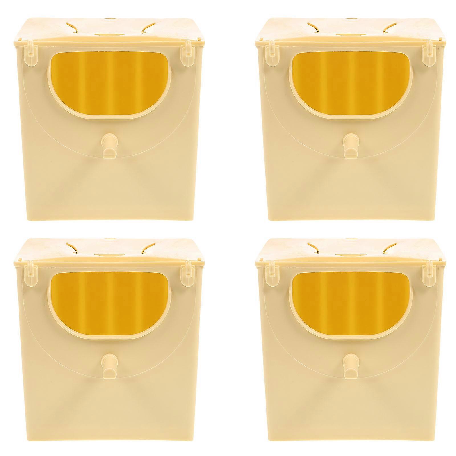 4Pcs Bird Breeding Box Plastic Bird Nesting Box Hanging Bird Box Bird Hatching House