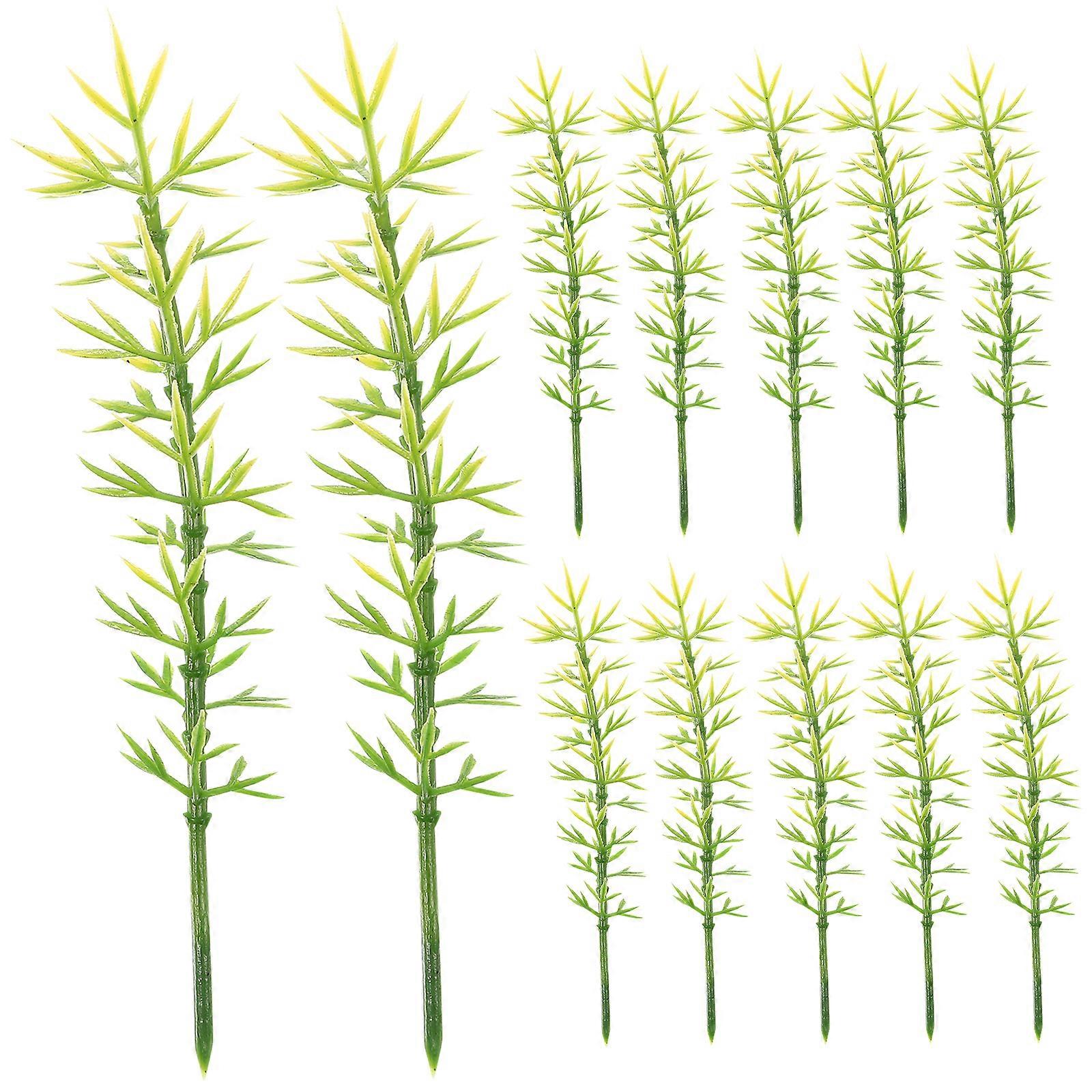 100pcs Plastic Model Bamboo Trees Green 1:200
