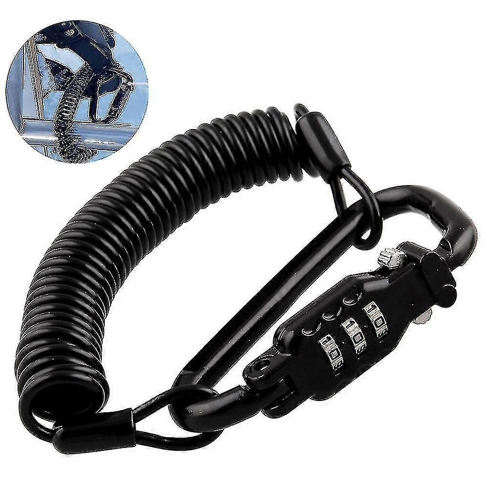 motorcycle helmet lock and cable, heavy duty universal combination lock cable