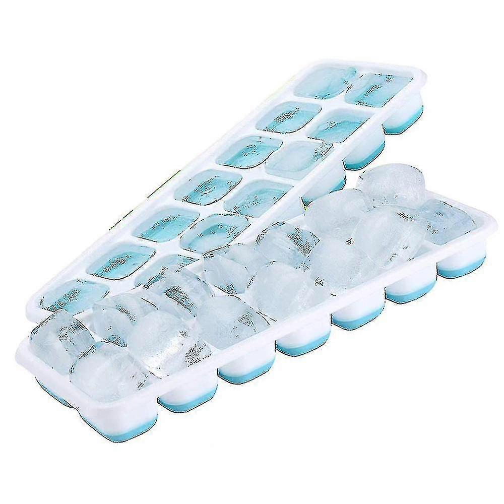 Silicone Ice Tray Summer Ice Box With Lid Ice Cubes 14 Grid Ice