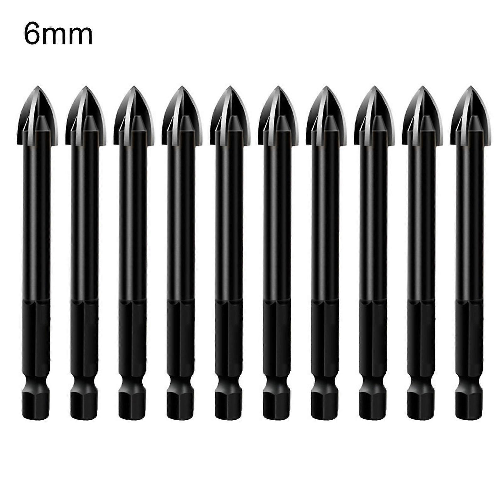 10Pcs Universal Triangle Drill Bit Cross Angle Design Efficient Low Resistance Anti-rust Tip Drill Bit for Electric Drill JIKAIX