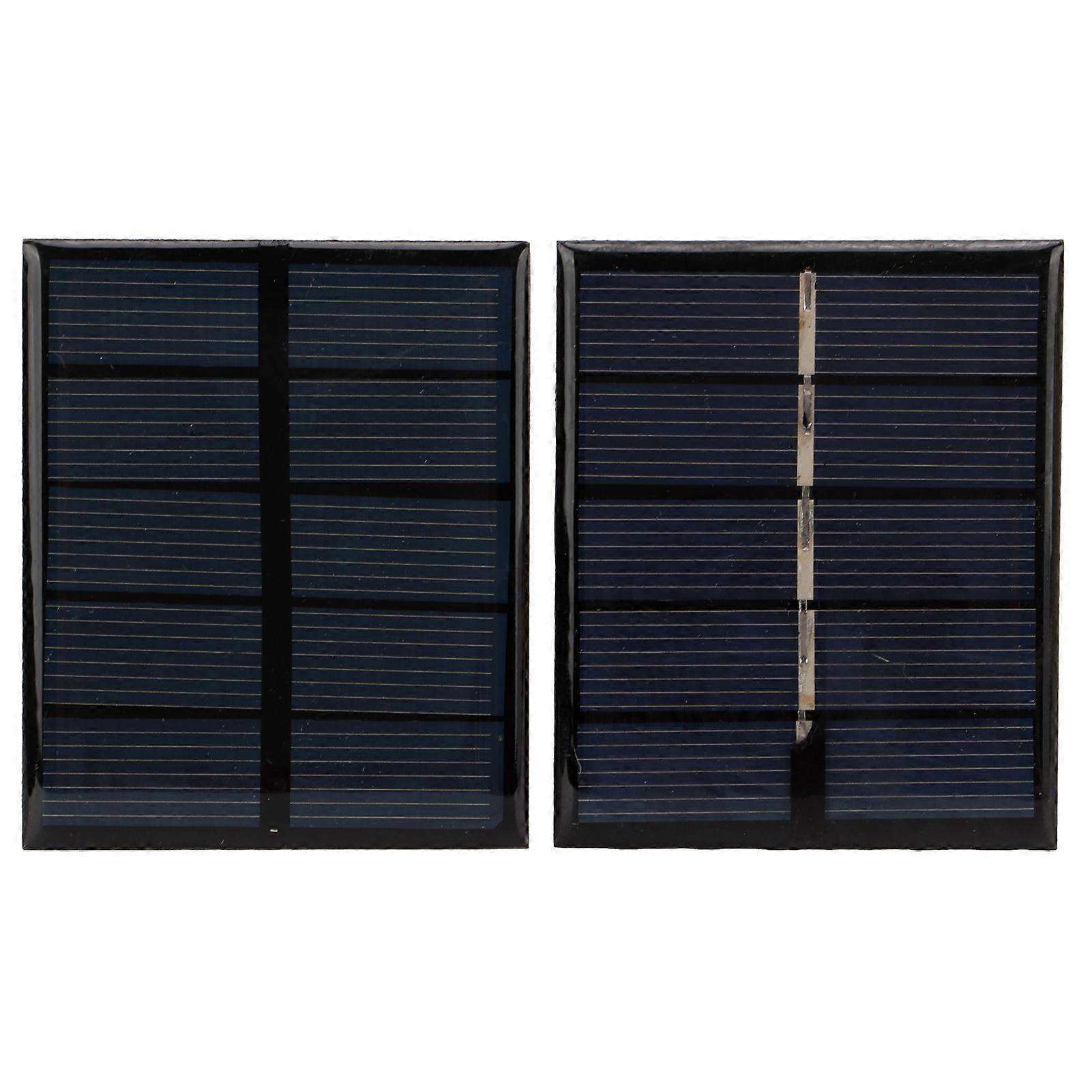 2Pcs Solar Panel 0.5W 2.5V DIY Protable Polysilicon Solar Panel Charger for Low Power Electrical Appliances
