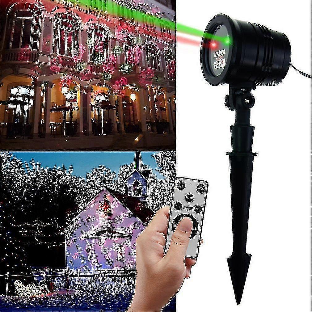 Red And Green Laser Light With Rf Remote Projector Light Christmas Pattern