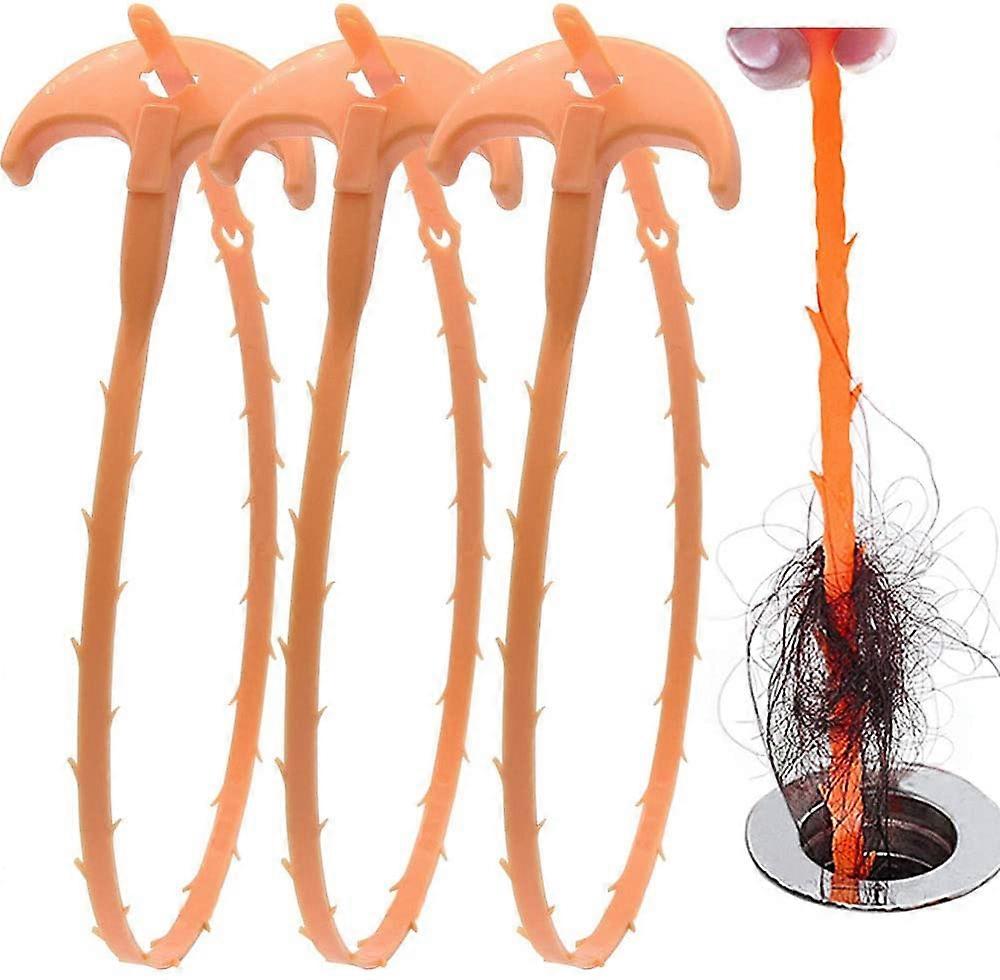 3pcs 22 polegadas. Removedor de entupimento de ralo de cabelo SON e ferramenta de limpeza de cobra (6pcs 20 polegadas)