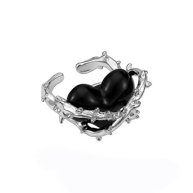 Niche Design Ring Imprisoned Heart Irregular