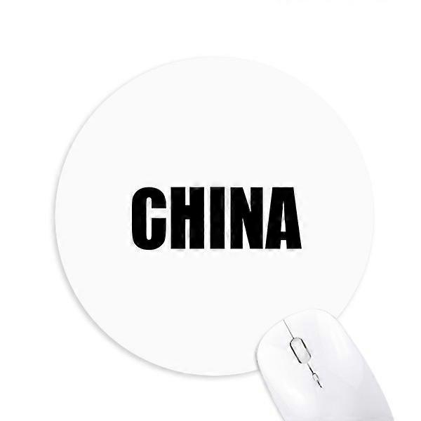 China Country Name Black Round Non-Slip Rubber Mousepad Game Office Mouse Pad