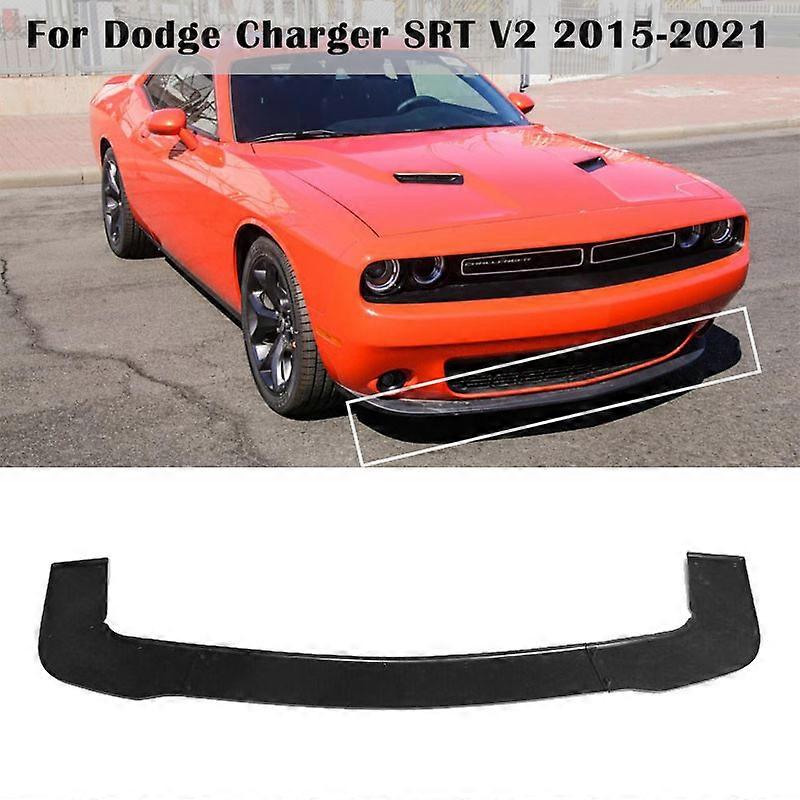 Divisor de alerón de labio de parachoques delantero de automóvil de fibra de carbono para Dodge Charger SRT V2 Style 2015-2021 Protector de cubierta de difusor de labio de parachoques