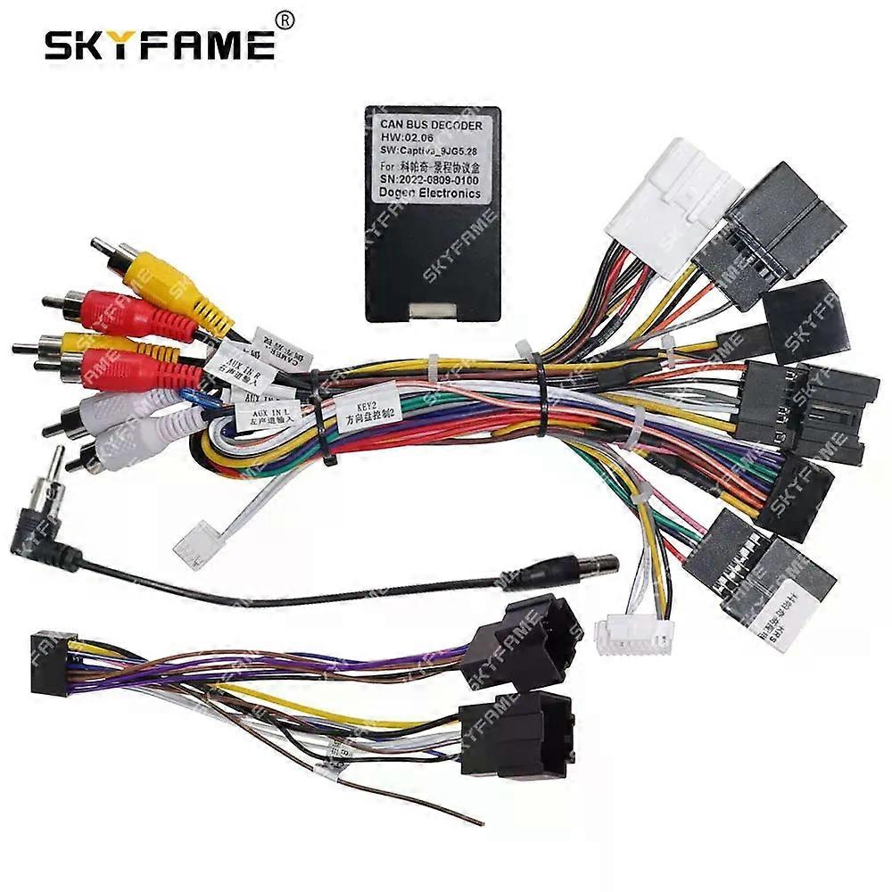 Applies to Car 16pin Wiring Harness Adapter Canbus Box Decoder Android Radio Power Cable For Chevrolet Captiva Epica