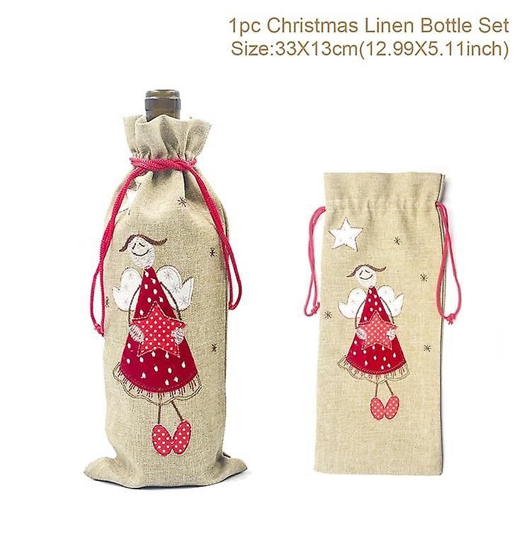 Christmas Wine Bottle Cover Merry Christmas Decorations For Home Christmas Ornament New Year Xmas Navidad Gifts