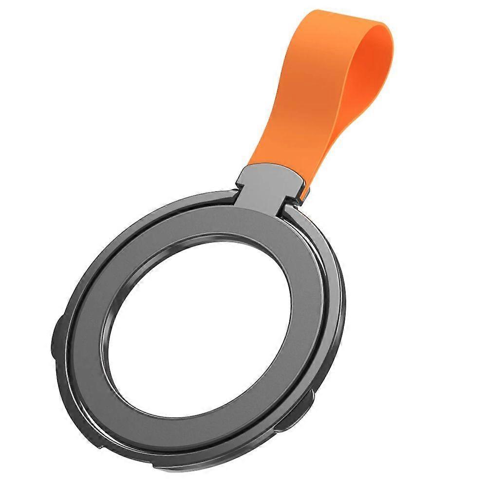 Magnetic Phone Grip Holder Foldable 360 Rotation Phone Ring Stand Holder with Silicone Finger Loop Strap Compatible Iphone for Android Series