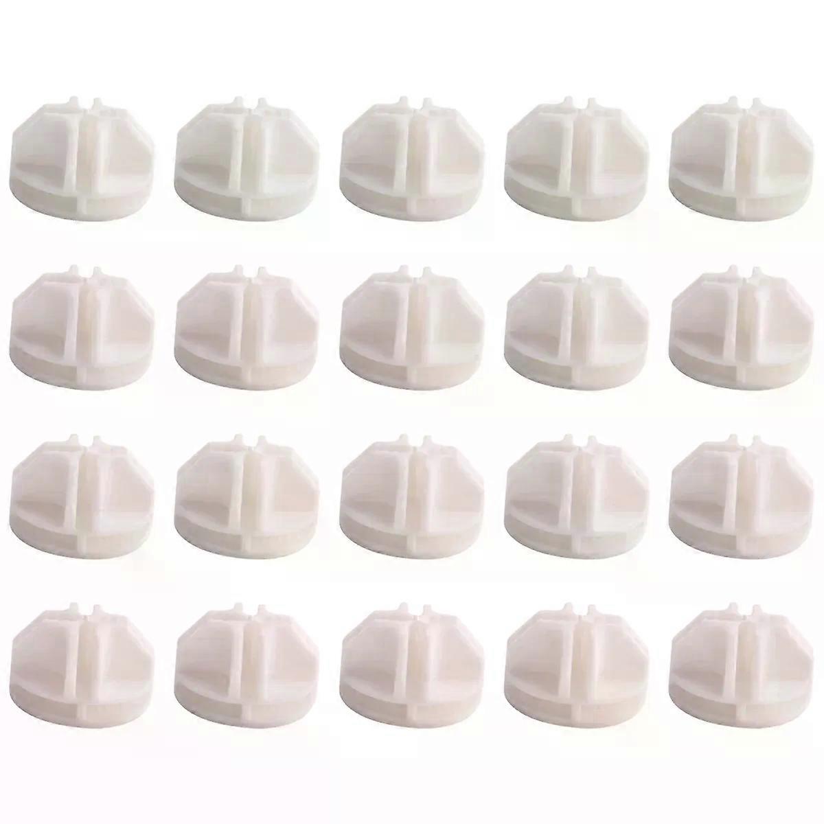 20 Pcs Grid Cube Connector Abs Connectors For Wire Cube Storage Shelving (White)