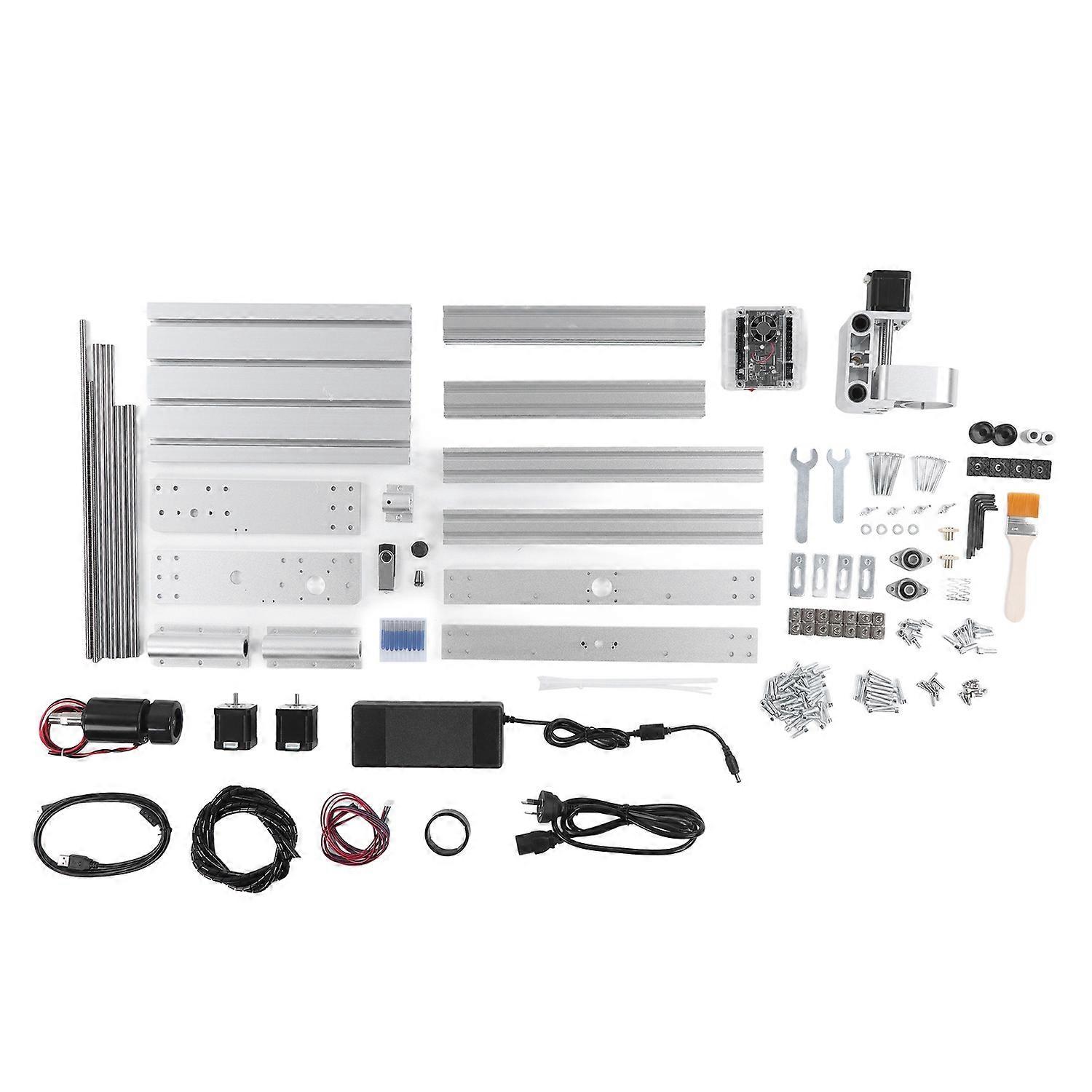 CNC Engraving Machine Small 3 Axes Cutting Machine Aluminum Alloy CNC Router Set 100‑240V AU Plug