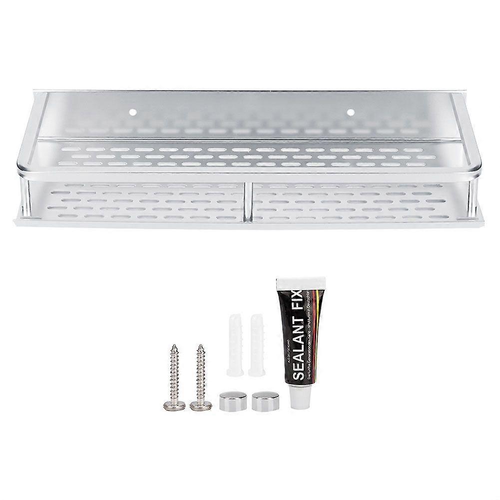 Multi-purpose Aluminum Smooth Edge Single Layer Storage Rack  Bathroom Shower Shelf