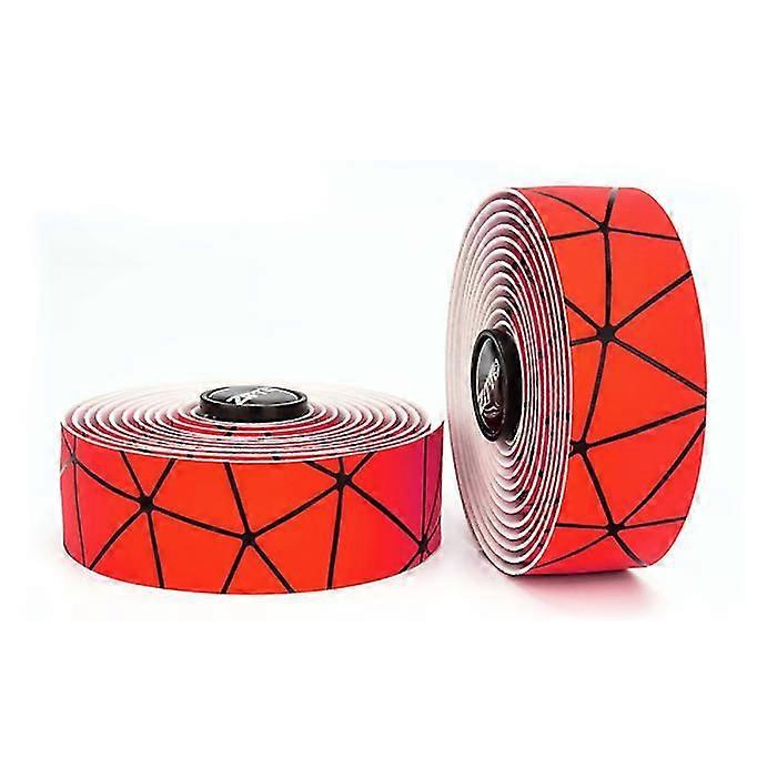 1 Pair of Bicycle Handlebars with Grip Wrap [Red]