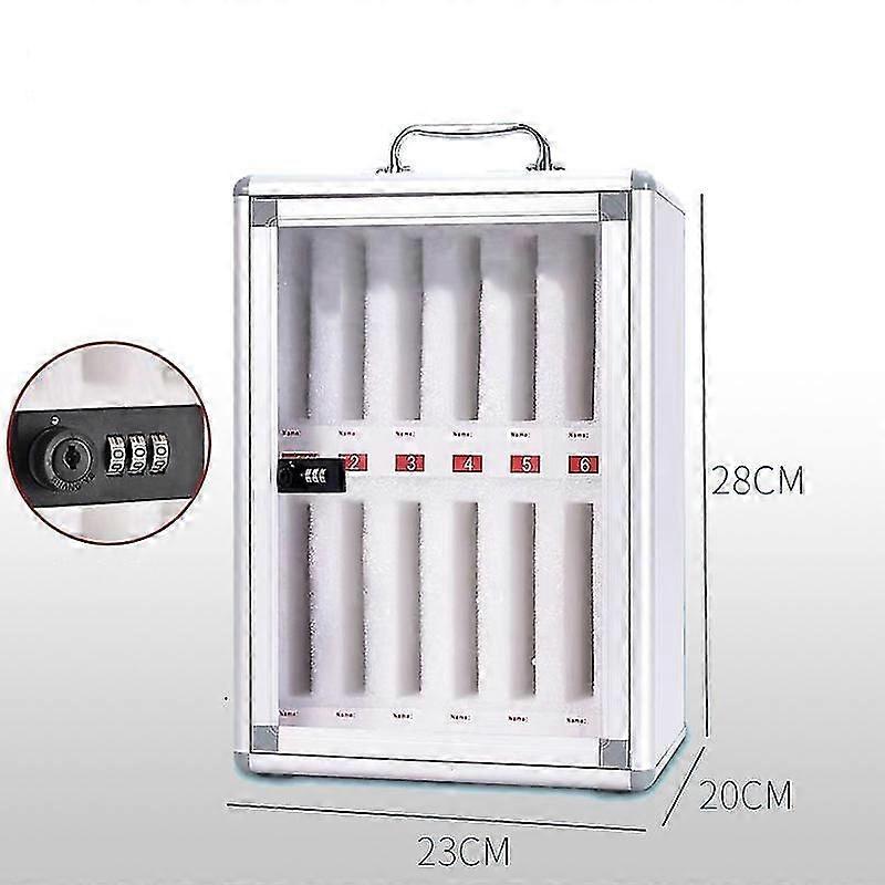 Aluminum Alloy Poet Chart Cell Phones Storage Cabinet For Cell Phones,wall-mounted With A Loed,can Be Carried By Hand (12slots)