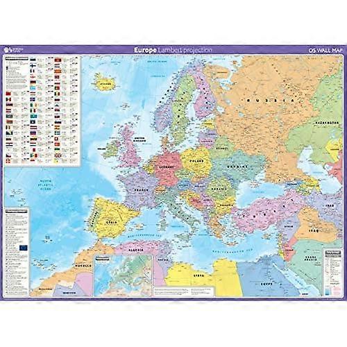 Europe: Lambert projection (OS Wall Map)