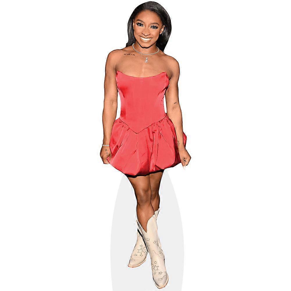 Simone Biles (Bubble Skirt) Cardboard Cutout (lifesize OR mini size). Standee. Stand Up.