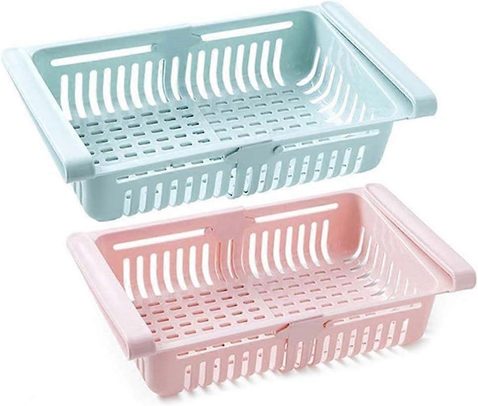 Pack Expandable Fridge Organizer for Refrigerator Kitchen Pantry Shelves