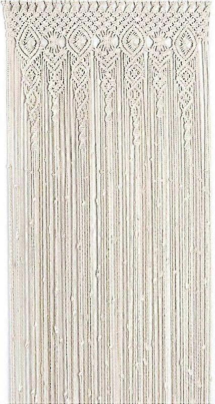 نسيج معلق على الحائط كبير مصنوع يدويا من القطن المكرمية لخلفية الزفاف ، ستارة داخلية / خارجية - 90 * 180 سم