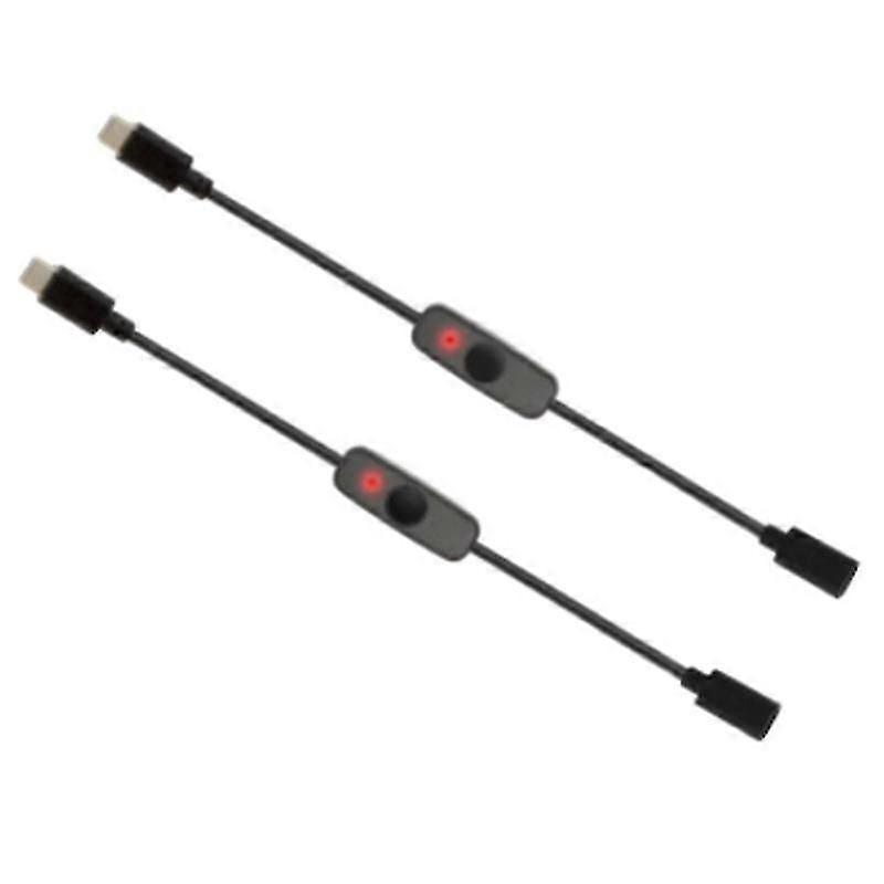 Power Switch Usb Type C With Indicator Light Male To Female Usb-c Extension Cable Switch compatible Raspbe (haoyi