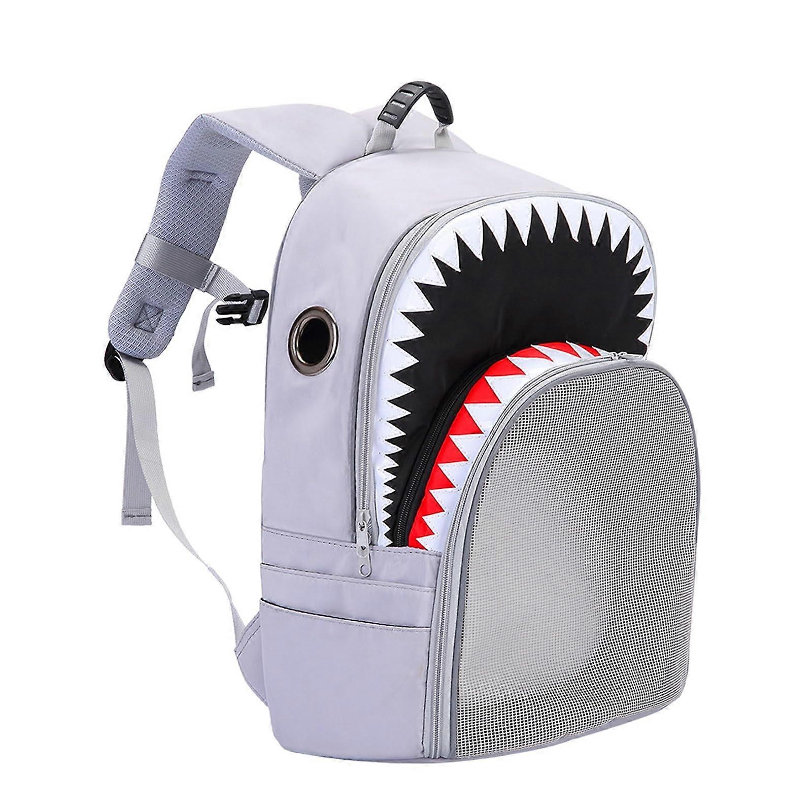 Small fashionable shark pet backpack