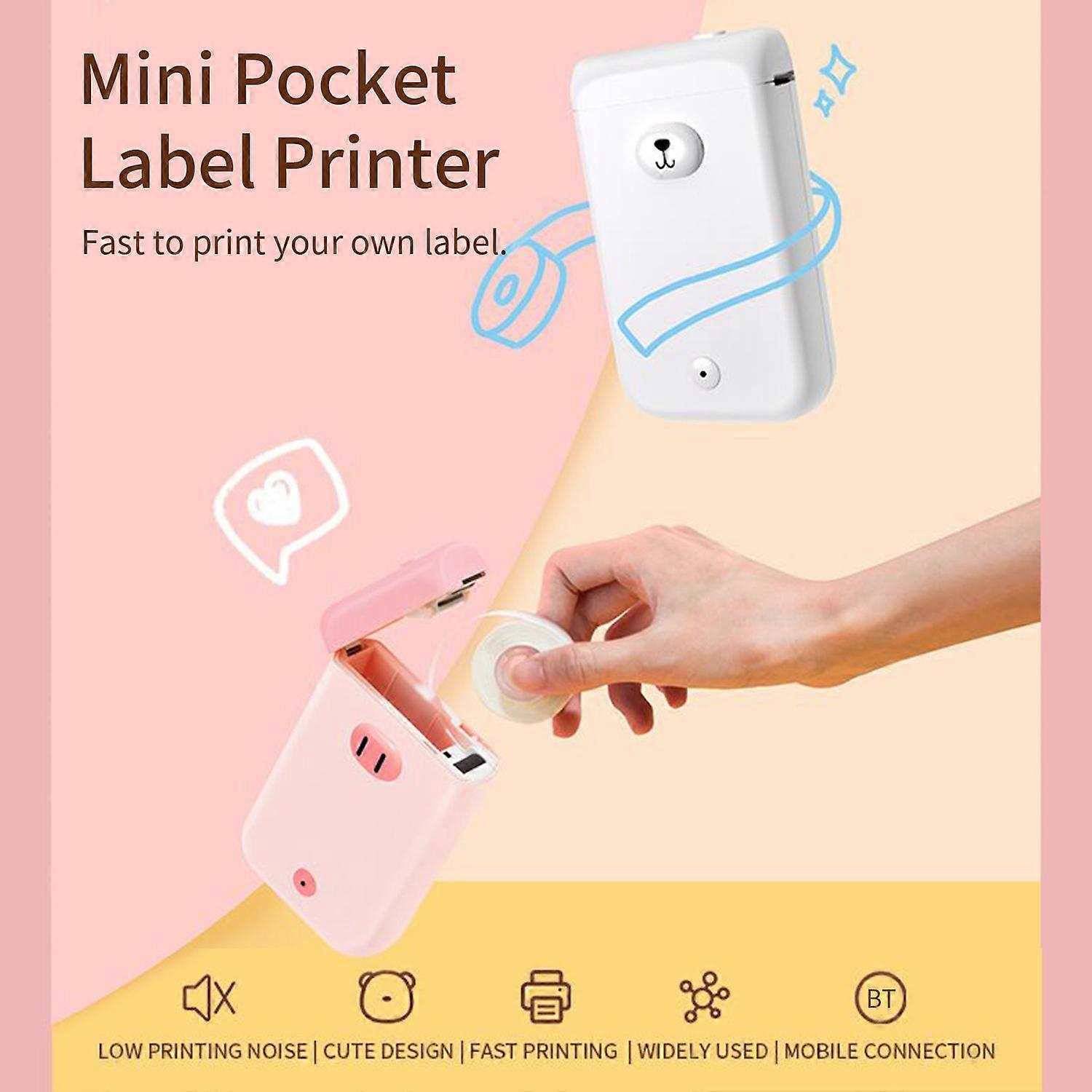 AIMO D30S Label Maker Machine Mini Pocket Thermal Label Printer All in One BT Connect Smart Recogniz