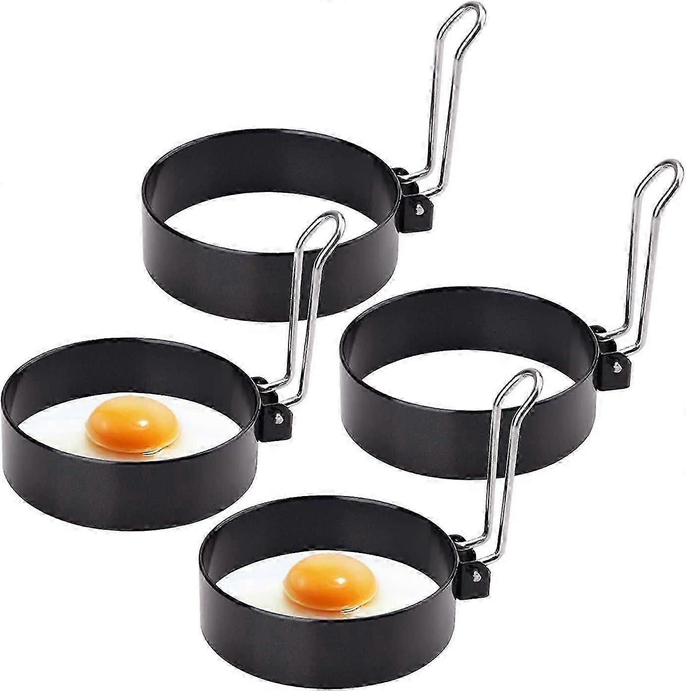 قوالب حلقة البيض للطبخ - 4 قطع حلقات بيض من الفولاذ المقاوم للصدأ العفن لحلقات البيض الشواية