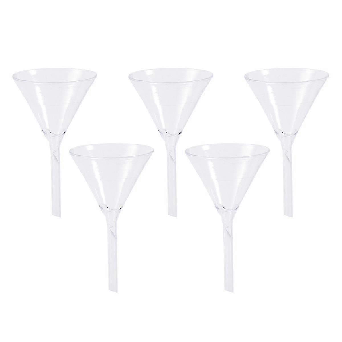 5pcs Glassware Labware Analytical Chemistry Feeding Funnel Liquid Or Solid Triangle Funnel Thick High Temperature Resistant Tool 40mm