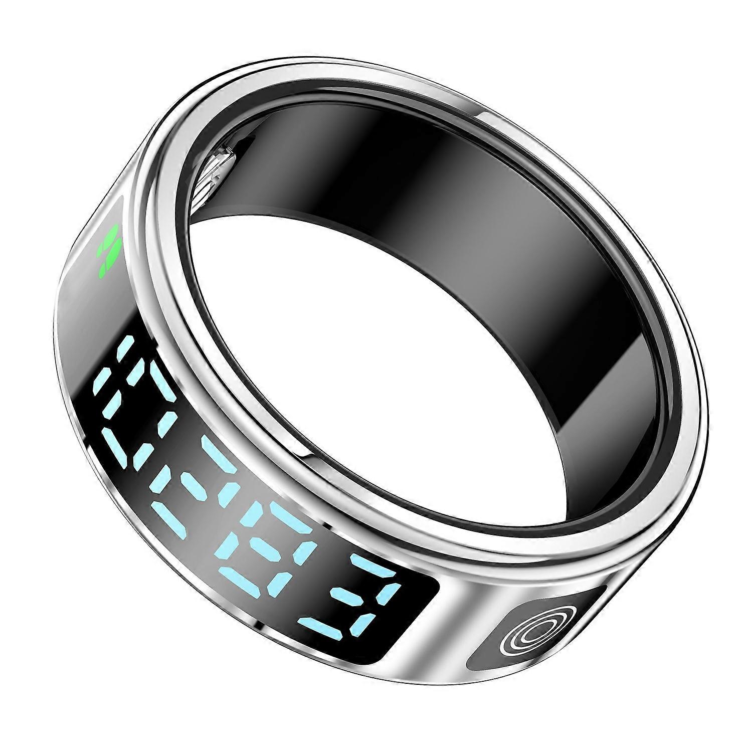 SR08 Digital Display Smart Ring Sleep Tracker Blood Oxygen Heart Rate Monitor Ring ( Magnetic